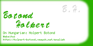 botond holpert business card